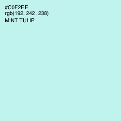 #C0F2EE - Mint Tulip Color Image