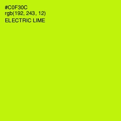 #C0F30C - Electric Lime Color Image