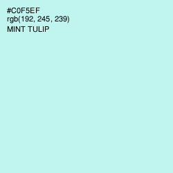 #C0F5EF - Mint Tulip Color Image