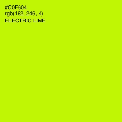 #C0F604 - Electric Lime Color Image