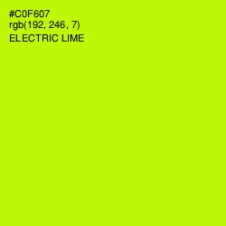 #C0F607 - Electric Lime Color Image