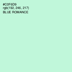 #C0F6D9 - Blue Romance Color Image