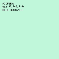 #C0F6DA - Blue Romance Color Image