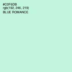 #C0F6DB - Blue Romance Color Image