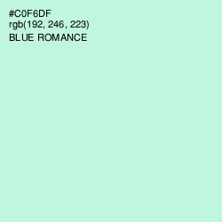 #C0F6DF - Blue Romance Color Image