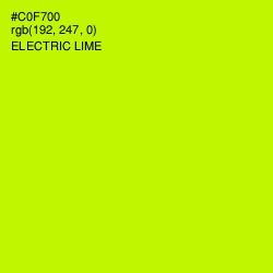 #C0F700 - Electric Lime Color Image