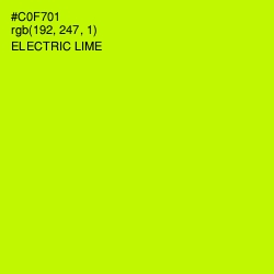 #C0F701 - Electric Lime Color Image