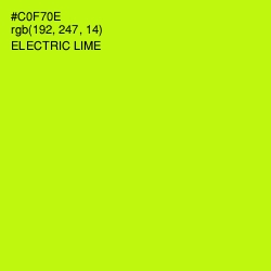 #C0F70E - Electric Lime Color Image