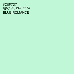 #C0F7D7 - Blue Romance Color Image