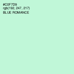 #C0F7D9 - Blue Romance Color Image