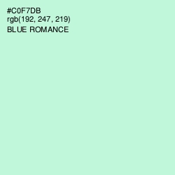 #C0F7DB - Blue Romance Color Image