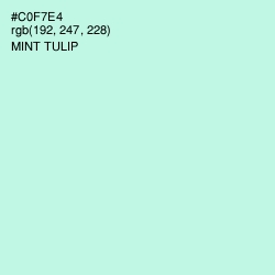 #C0F7E4 - Mint Tulip Color Image