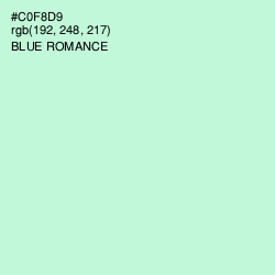 #C0F8D9 - Blue Romance Color Image