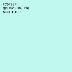 #C0F8EF - Mint Tulip Color Image