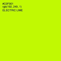 #C0F901 - Electric Lime Color Image