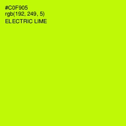 #C0F905 - Electric Lime Color Image