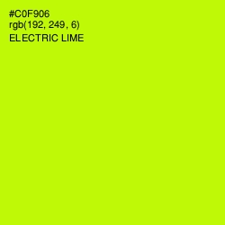 #C0F906 - Electric Lime Color Image
