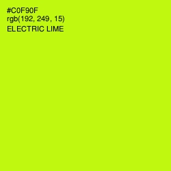 #C0F90F - Electric Lime Color Image