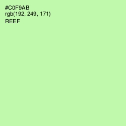 #C0F9AB - Reef Color Image