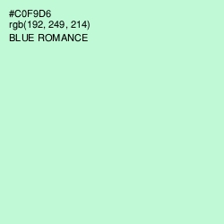 #C0F9D6 - Blue Romance Color Image