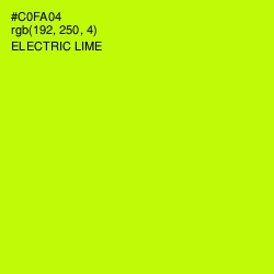 #C0FA04 - Electric Lime Color Image