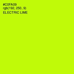 #C0FA09 - Electric Lime Color Image