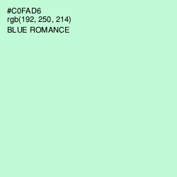 #C0FAD6 - Blue Romance Color Image