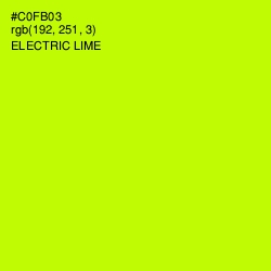 #C0FB03 - Electric Lime Color Image