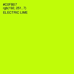 #C0FB07 - Electric Lime Color Image
