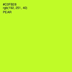 #C0FB28 - Pear Color Image