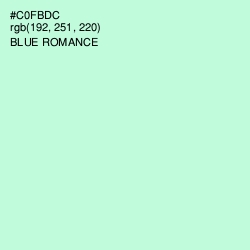 #C0FBDC - Blue Romance Color Image