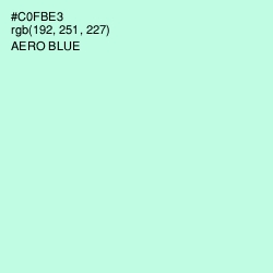 #C0FBE3 - Aero Blue Color Image