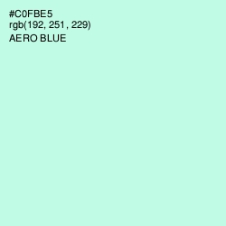 #C0FBE5 - Aero Blue Color Image