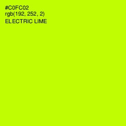 #C0FC02 - Electric Lime Color Image