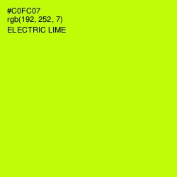 #C0FC07 - Electric Lime Color Image