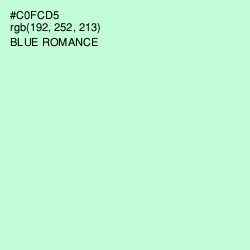 #C0FCD5 - Blue Romance Color Image