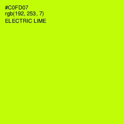 #C0FD07 - Electric Lime Color Image