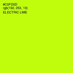 #C0FD0D - Electric Lime Color Image