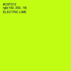 #C0FD12 - Electric Lime Color Image