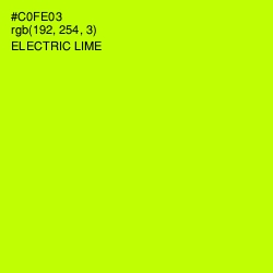 #C0FE03 - Electric Lime Color Image