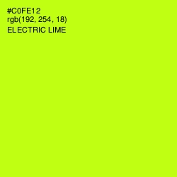 #C0FE12 - Electric Lime Color Image