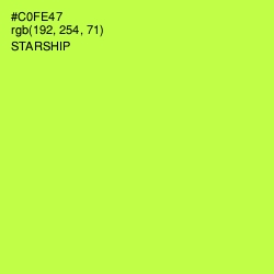 #C0FE47 - Starship Color Image