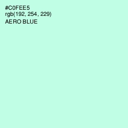 #C0FEE5 - Aero Blue Color Image