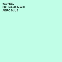 #C0FEE7 - Aero Blue Color Image