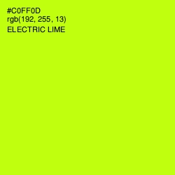 #C0FF0D - Electric Lime Color Image