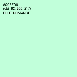 #C0FFD9 - Blue Romance Color Image