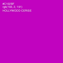 #C102BF - Hollywood Cerise Color Image