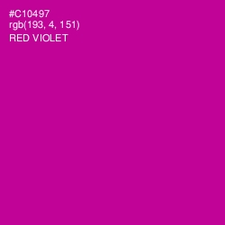 #C10497 - Red Violet Color Image