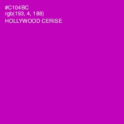 #C104BC - Hollywood Cerise Color Image