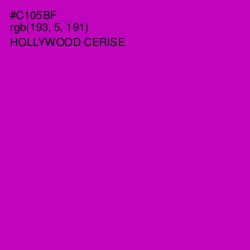 #C105BF - Hollywood Cerise Color Image